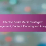 Effective Social Media Strategies: Engagement, Content Planning and Analytics