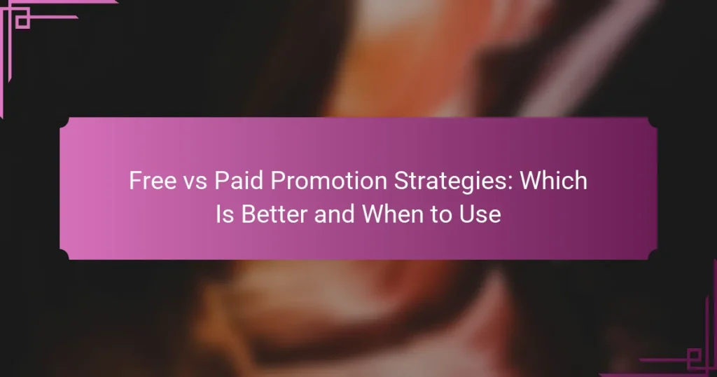 Free vs Paid Promotion Strategies: Which Is Better and When to Use