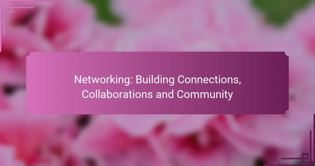 Networking: Building Connections, Collaborations and Community