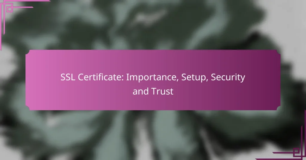 SSL Certificate: Importance, Setup, Security and Trust